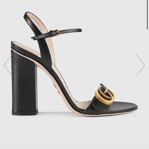 GUCCI LEATHER HEELED SANDALS